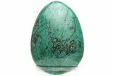 Polished Chrysocolla & Malachite Egg - Peru #217347-1